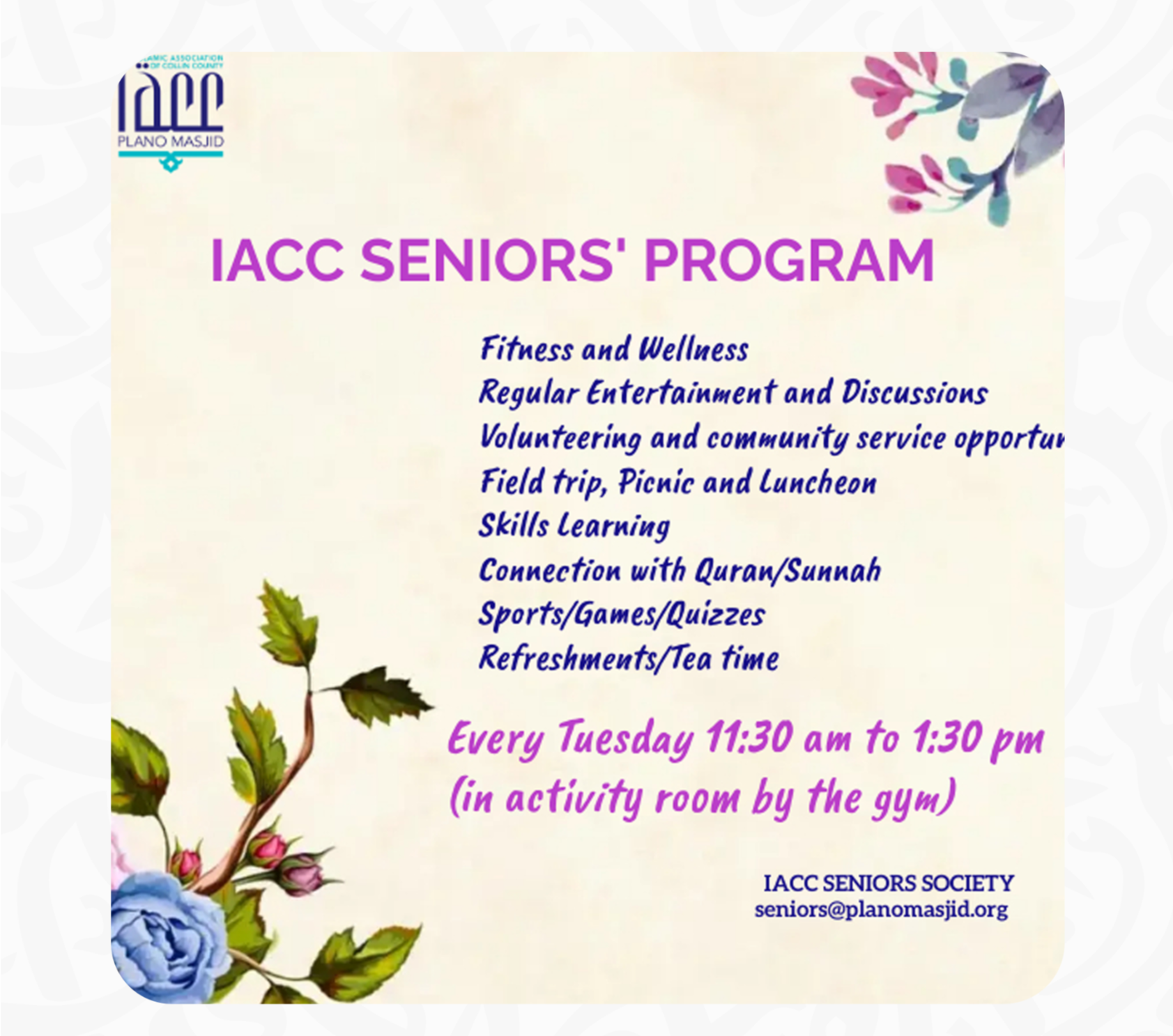 IACC Seniors’ Program