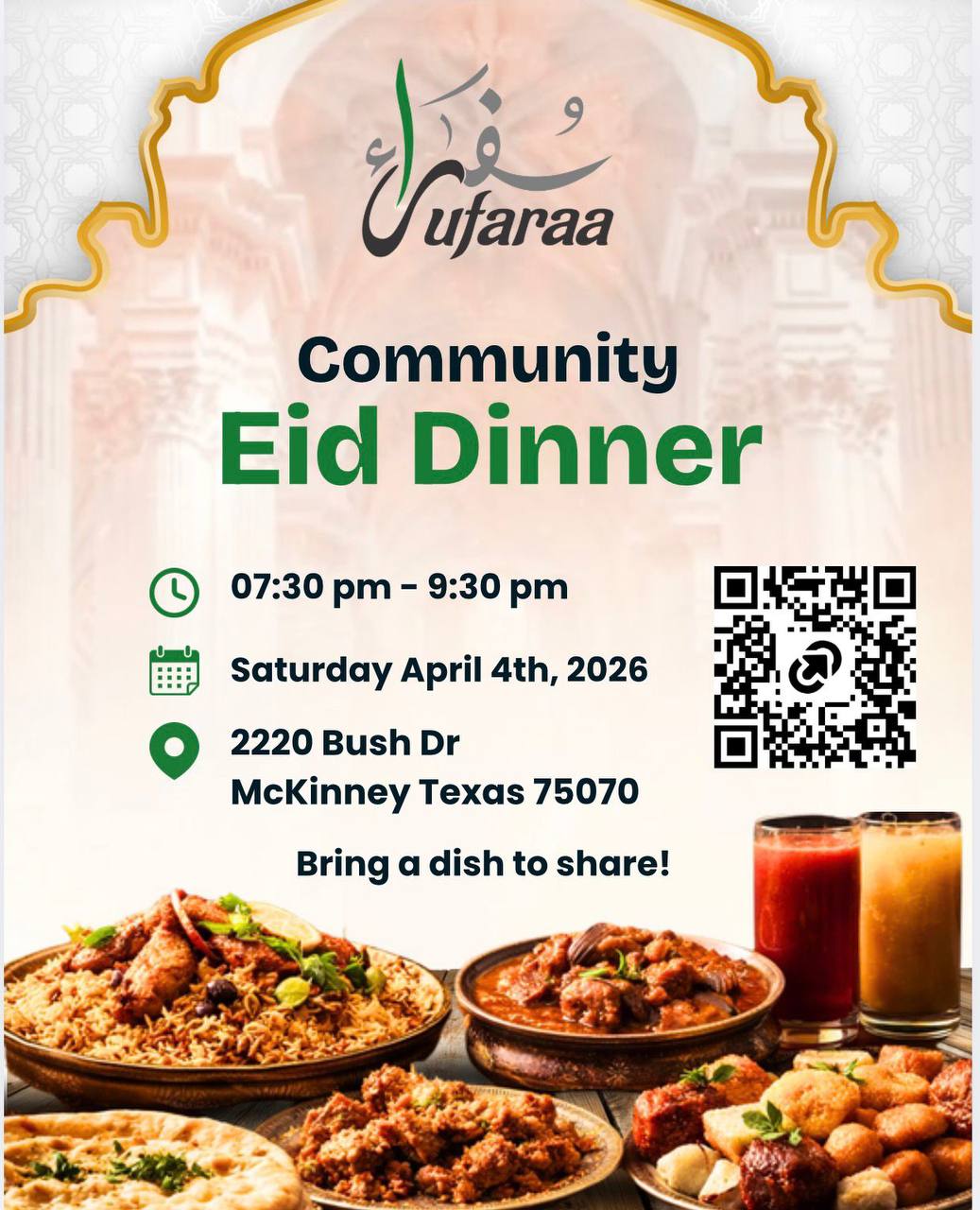 Community Eid Dinner (Sufaraa)